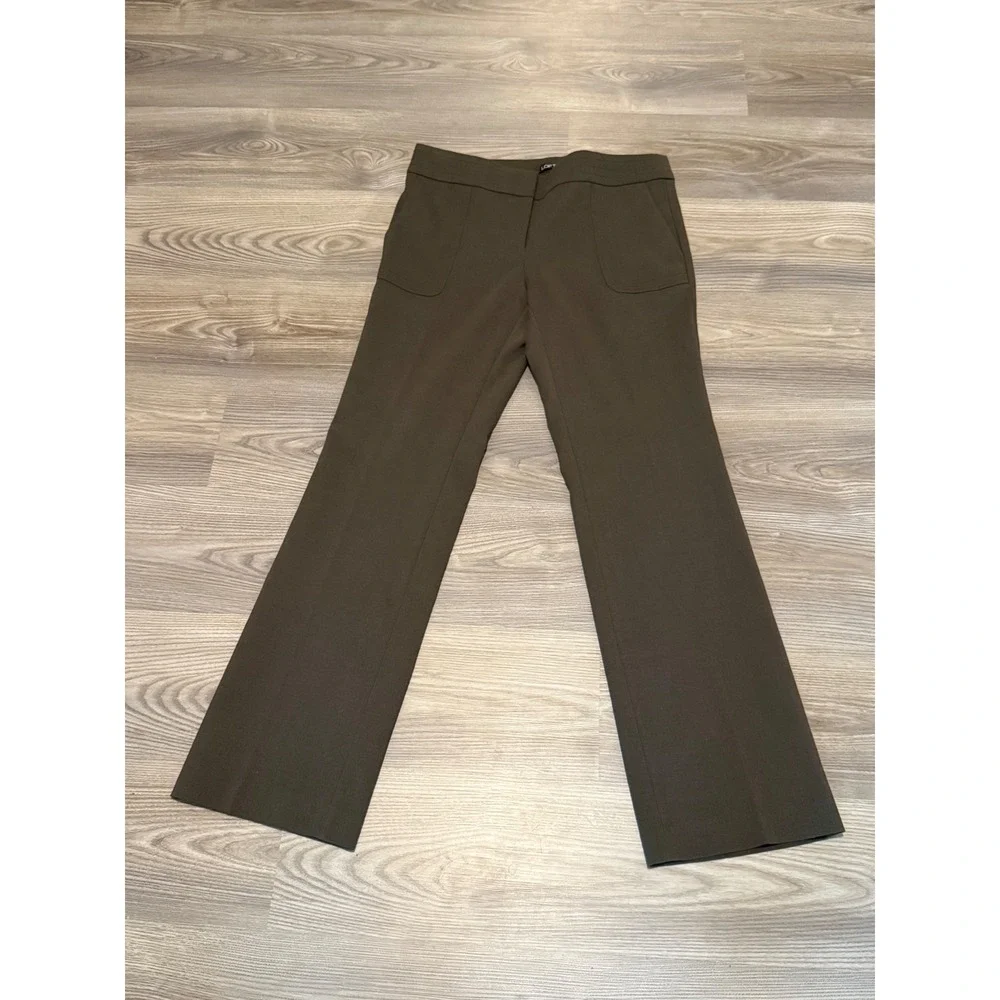 Loft Marisa Trouser Pant in Winter Olive Green Straight Leg NWT Women's size 4